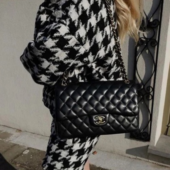 Storets Lori Houndstooth Jack & Skirt Set in Black - Picture 2 of 16